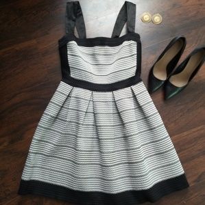 Black & White bandage fit n flare dress